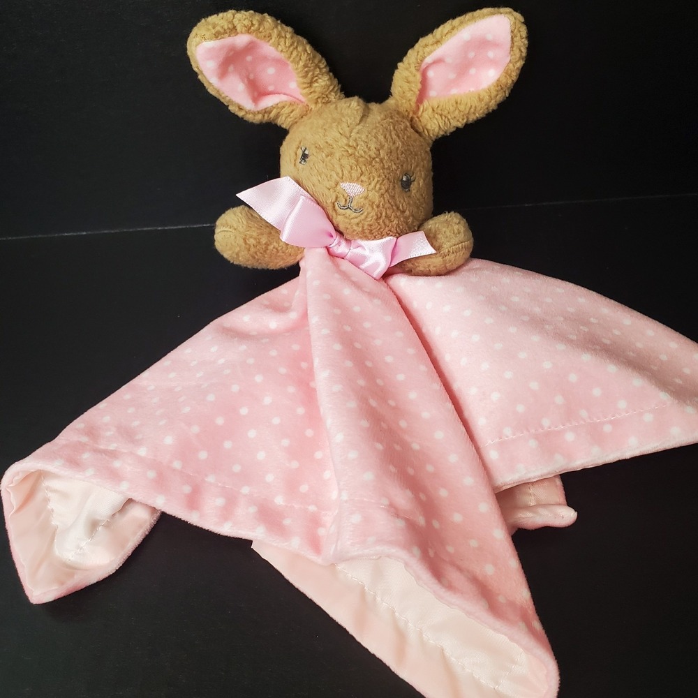 Way To Celebrate My First‎ Easter Bunny Rabbit Pink Lovey White Polka Dot Baby